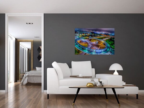 Slika - panorama noćnog grada (90x60 cm)
