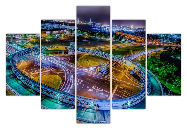 Slika - panorama noćnog grada (150x105 cm)