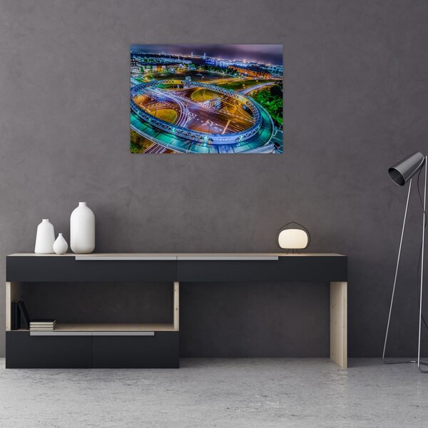 Slika - panorama noćnog grada (70x50 cm)
