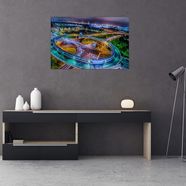 Slika - panorama noćnog grada (90x60 cm)