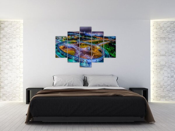 Slika - panorama noćnog grada (150x105 cm)