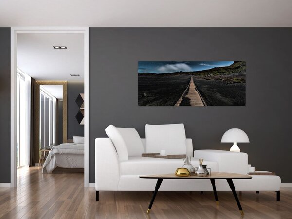 Slika drvene staze u sumrak (120x50 cm)