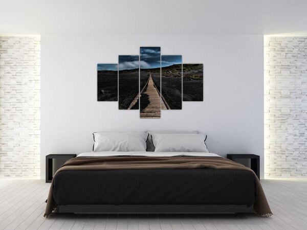 Slika drvene staze u sumrak (150x105 cm)