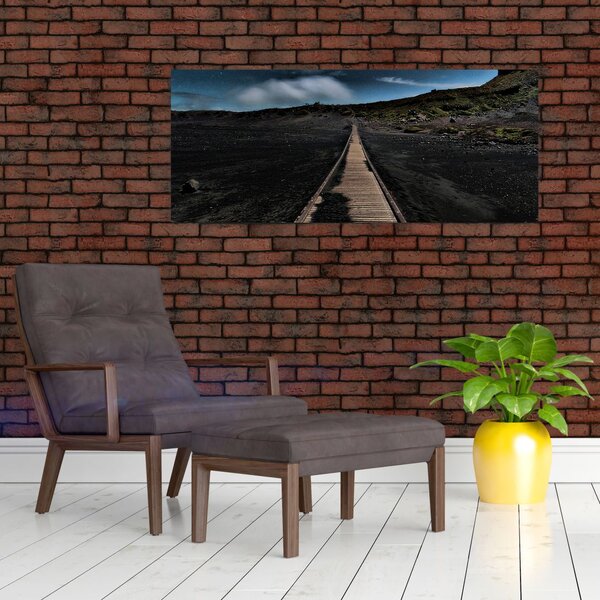 Slika drvene staze u sumrak (120x50 cm)