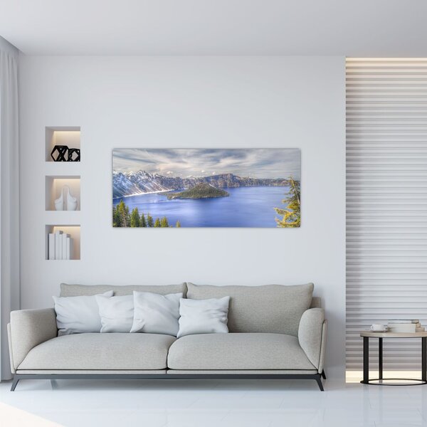 Slika planinskog jezera (120x50 cm)