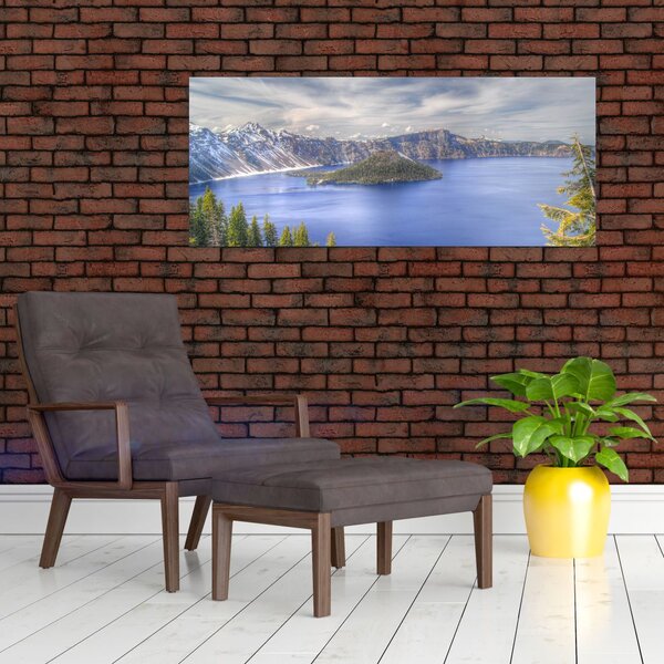 Slika planinskog jezera (120x50 cm)