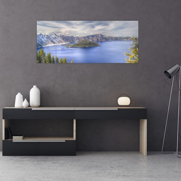 Slika planinskog jezera (120x50 cm)