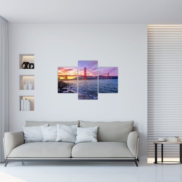 Slika mosta sa zalaskom sunca (90x60 cm)