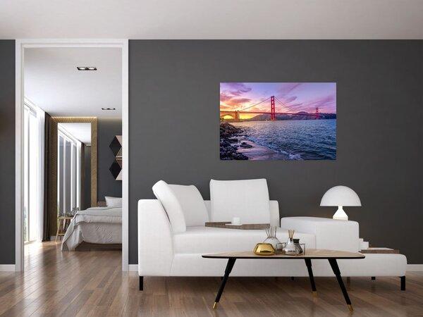 Slika mosta sa zalaskom sunca (90x60 cm)