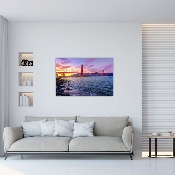 Slika mosta sa zalaskom sunca (90x60 cm)