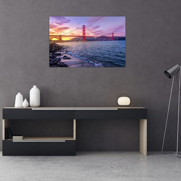 Slika mosta sa zalaskom sunca (90x60 cm)