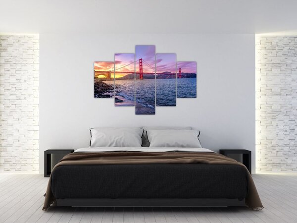 Slika mosta sa zalaskom sunca (150x105 cm)