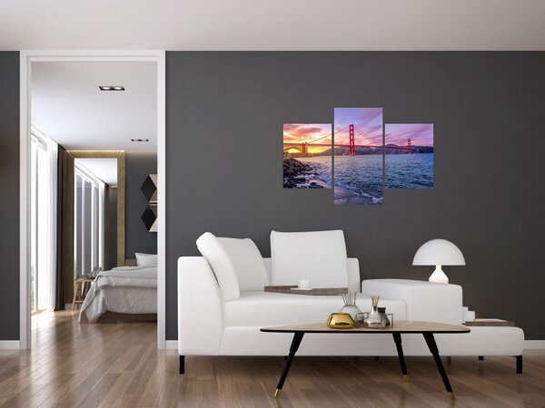 Slika mosta sa zalaskom sunca (90x60 cm)