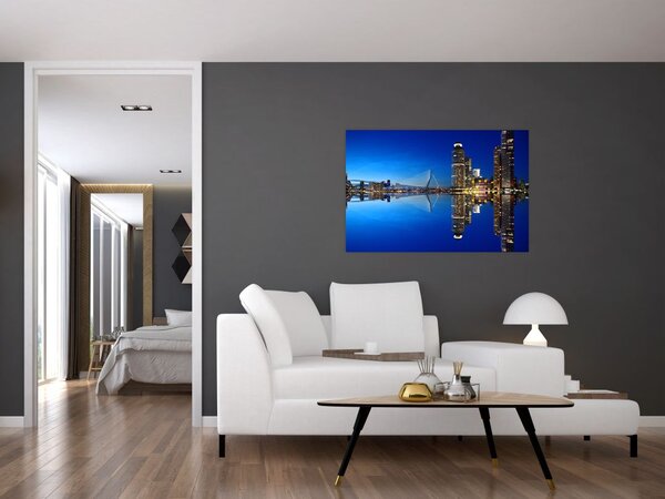 Slika - noćni Rotterdam (90x60 cm)