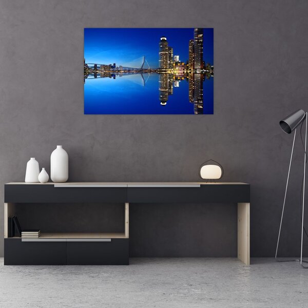 Slika - noćni Rotterdam (90x60 cm)