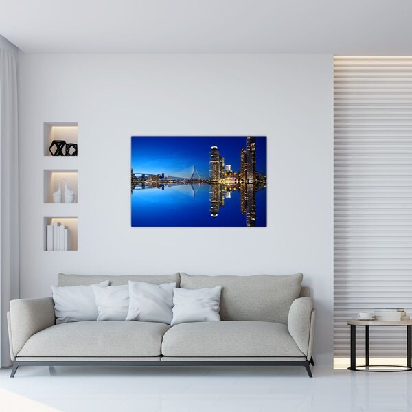 Slika - noćni Rotterdam (90x60 cm)