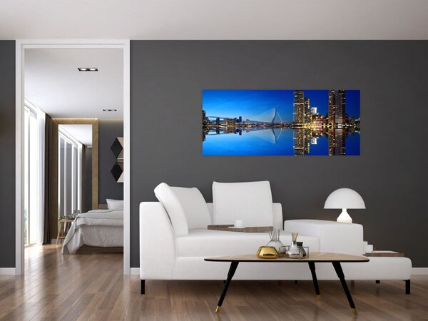 Slika - noćni Rotterdam (120x50 cm)