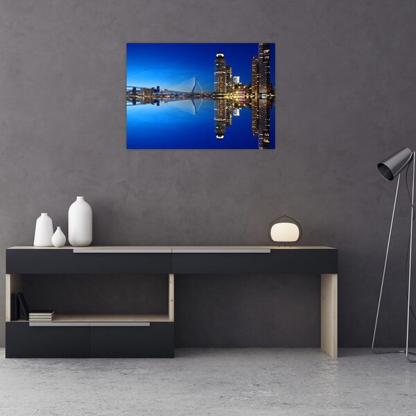 Slika - noćni Rotterdam (70x50 cm)
