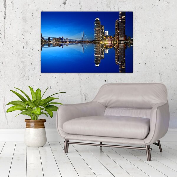 Slika - noćni Rotterdam (90x60 cm)