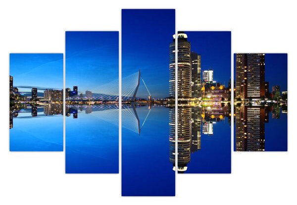 Slika - noćni Rotterdam (150x105 cm)