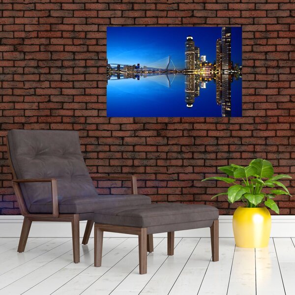Slika - noćni Rotterdam (90x60 cm)
