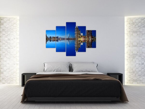 Slika - noćni Rotterdam (150x105 cm)