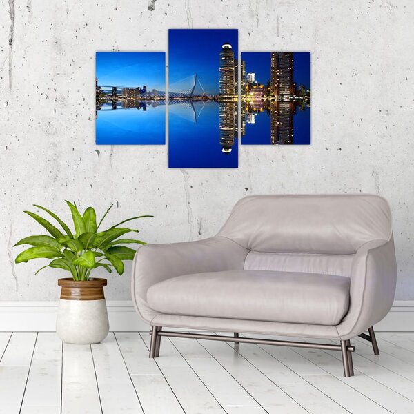 Slika - noćni Rotterdam (90x60 cm)