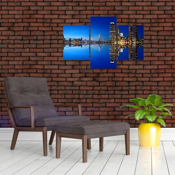 Slika - noćni Rotterdam (90x60 cm)