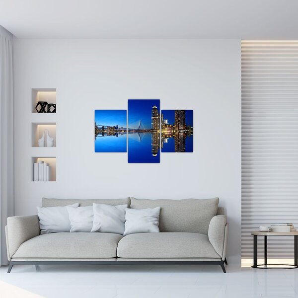 Slika - noćni Rotterdam (90x60 cm)