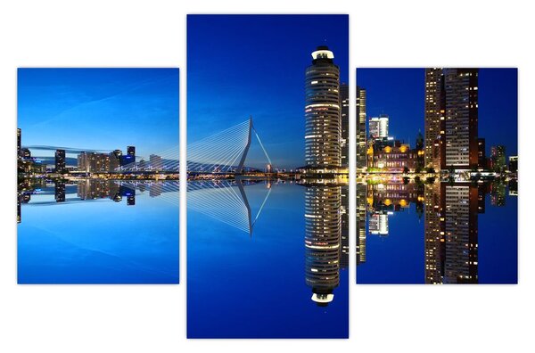Slika - noćni Rotterdam (90x60 cm)