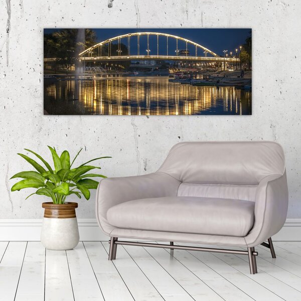 Slika mosta s fontanom (120x50 cm)