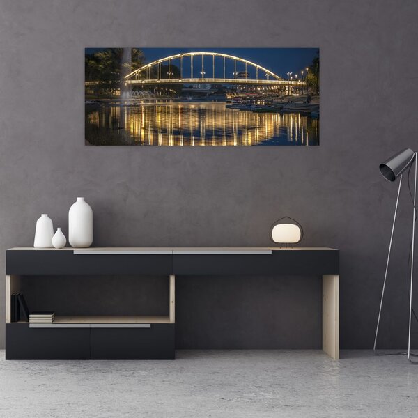 Slika mosta s fontanom (120x50 cm)