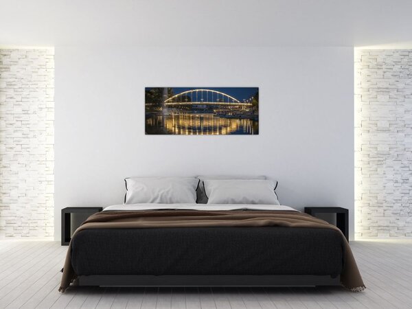 Slika mosta s fontanom (120x50 cm)