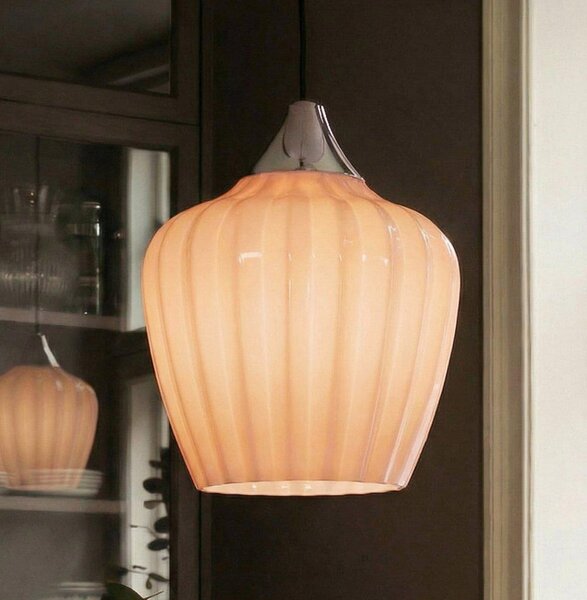 PR Home Amalfi viseća svjetiljka, narančasta, Ø 25 cm, staklo, E27, utikač, Naranča, Dnevni boravak/blagovaonica, Staklo