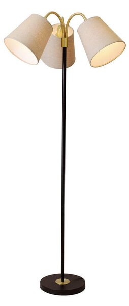 PR Home Podna lampa Amy, crna/bež, 3 svjetla, visina 150 cm, E27, Bež, Dnevni boravak/blagovaonica, Metal