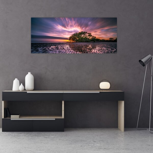 Slika stabla na plaži (120x50 cm)