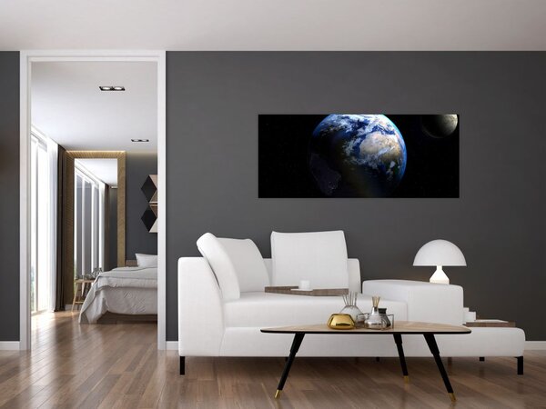 Slika Zemlje i Mjeseca (120x50 cm)