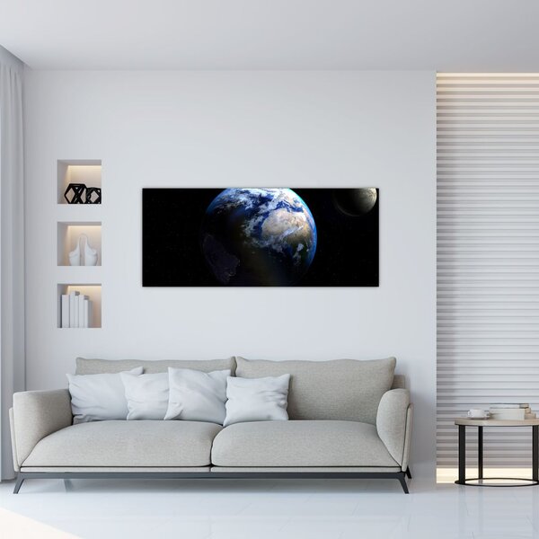 Slika Zemlje i Mjeseca (120x50 cm)
