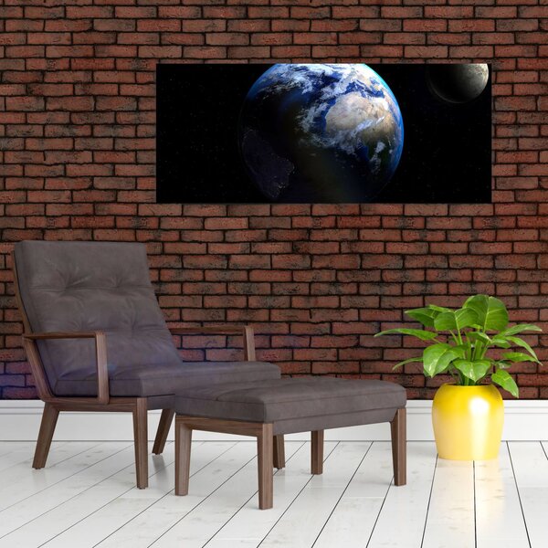 Slika Zemlje i Mjeseca (120x50 cm)
