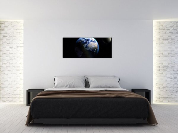 Slika Zemlje i Mjeseca (120x50 cm)