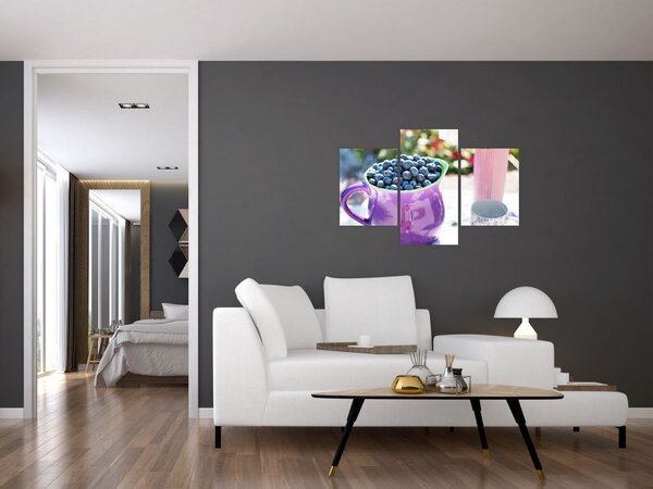 Slika - borovnice u šalici (90x60 cm)