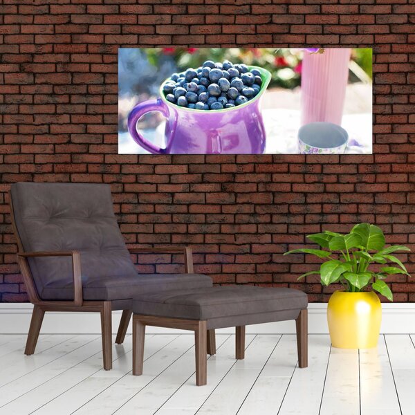 Slika - borovnice u šalici (120x50 cm)