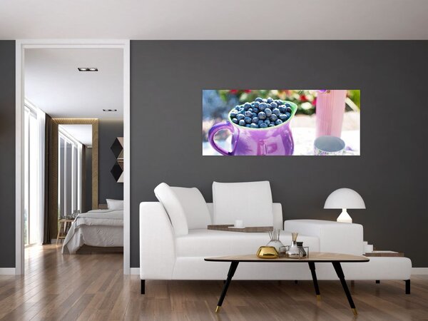 Slika - borovnice u šalici (120x50 cm)