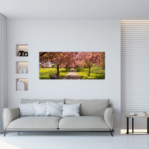 Slika - voćnjak trešanja (120x50 cm)