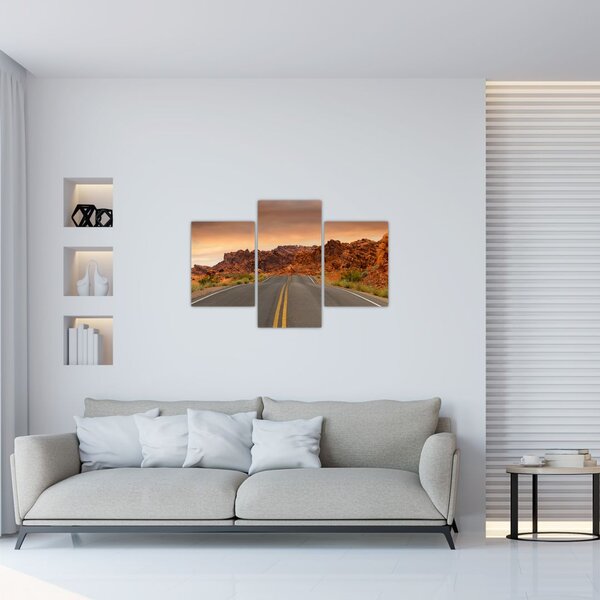 Slika ceste i stijena (90x60 cm)