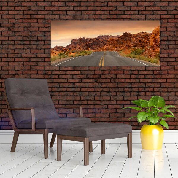 Slika ceste i stijena (120x50 cm)