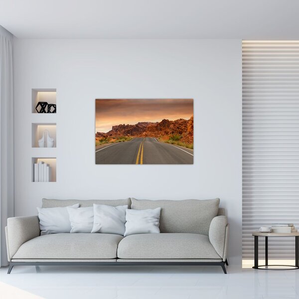 Slika ceste i stijena (90x60 cm)