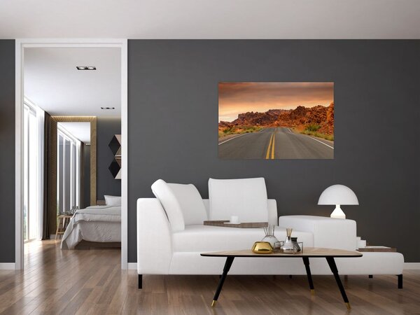 Slika ceste i stijena (90x60 cm)