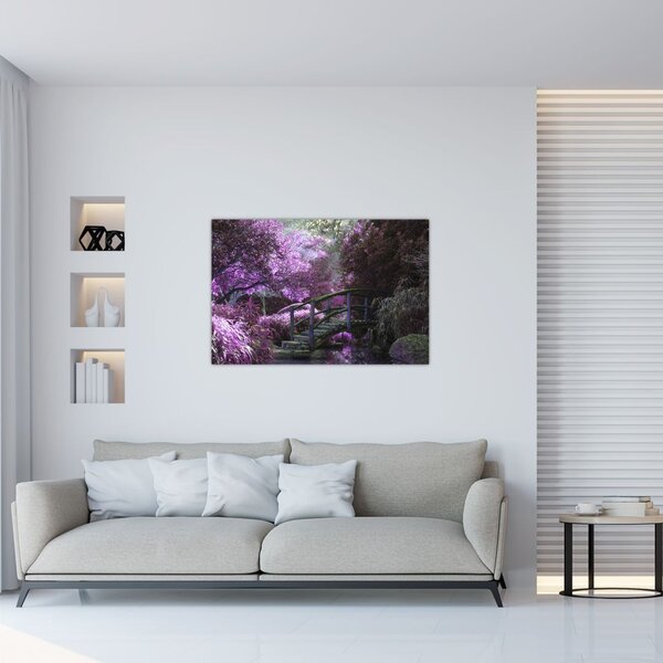 Slika - ljubičasto drveće (90x60 cm)