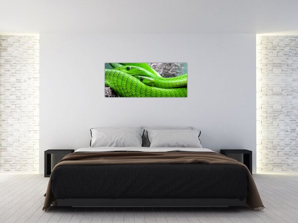 Slika zelenih zmija (120x50 cm)
